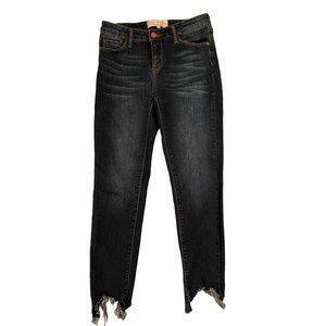 Cafe Denim Premium Jeans Skinny Ankle Size 3/4 Blue Stretch Women's Dark Wash Di